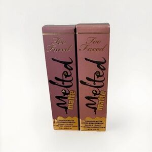 Discontinued Too Faced Melted Matte Liquid Lipsticks Set - Makin Moves & Finesse